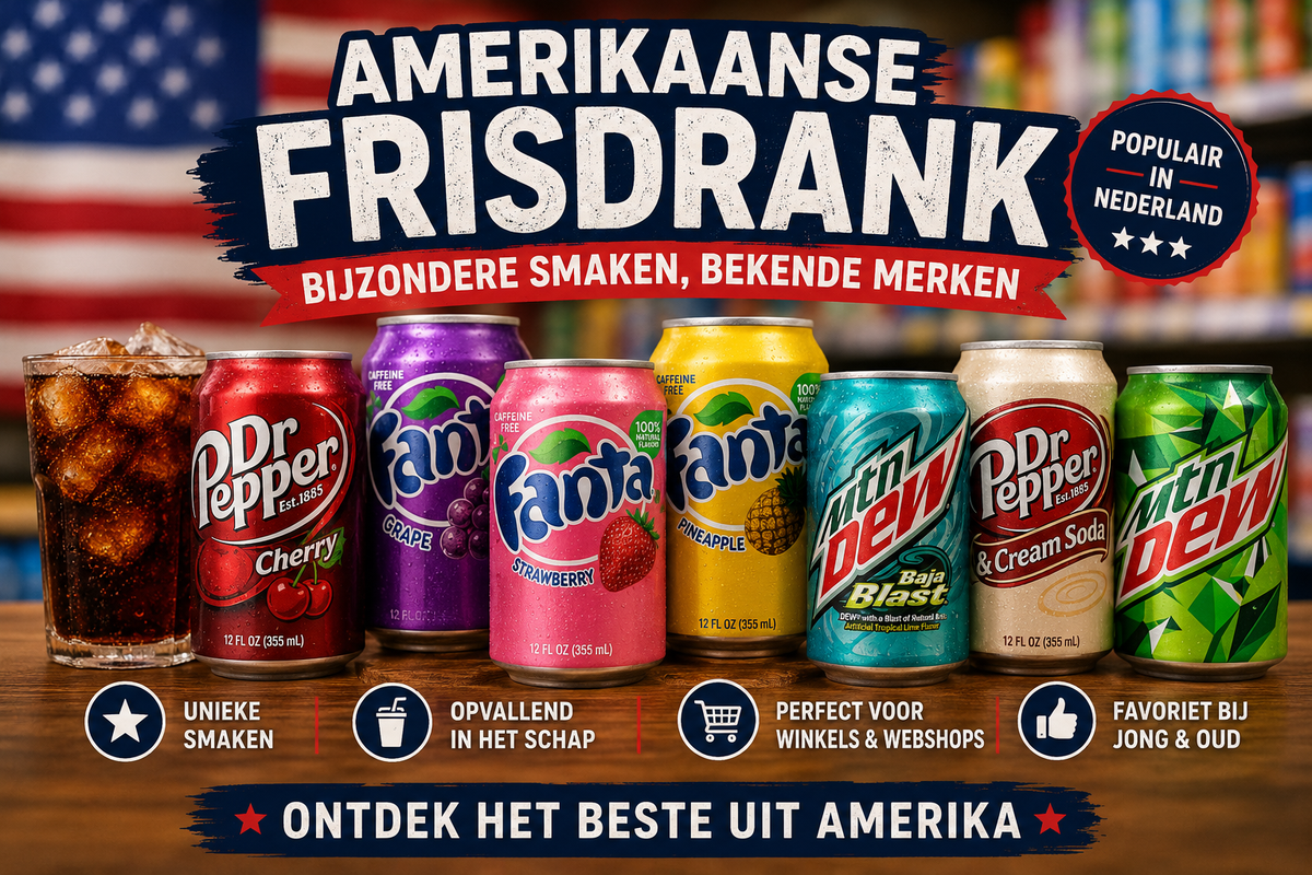 Welke Amerikaanse frisdranken zijn populair voor winkels?