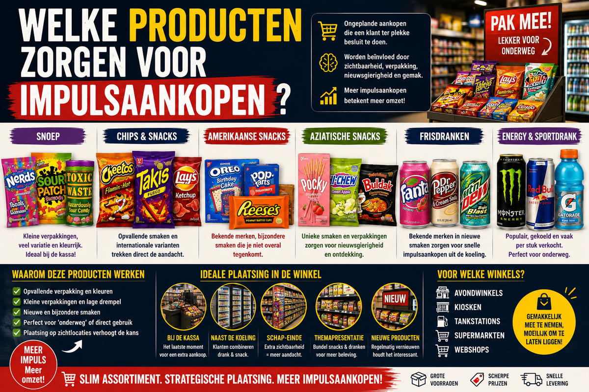 Welke producten zorgen voor impulsaankopen in winkels?