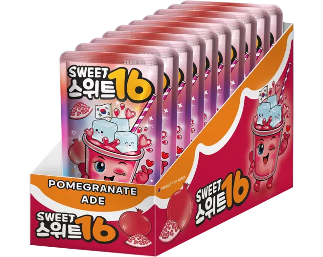 Sweet16 Pomegranate Ade (Zero Sugar) with Sweeteners 10x200ml (Korean)