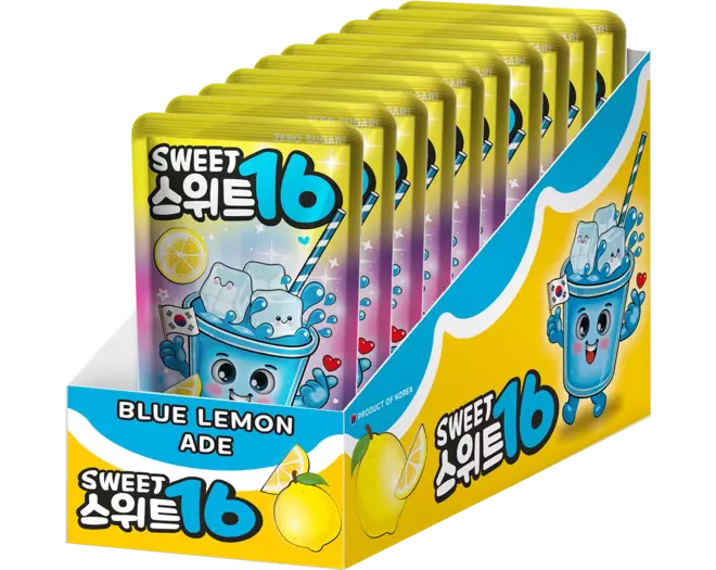 Sweet16 Blue Lemon Ade (Zero Sugar) with Sweeteners 10x200ml (Korean)