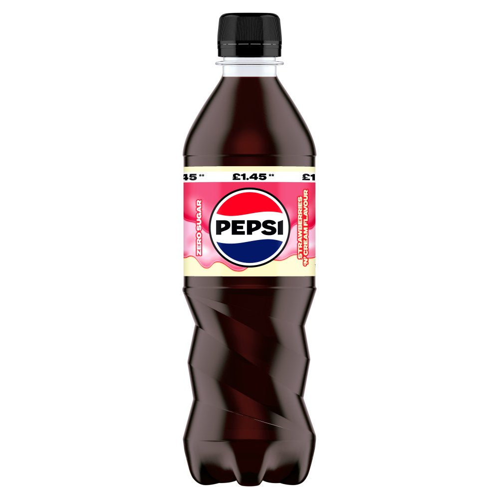 Pepsi Strawberries 'N' Cream Flavour Bottle PMP 12x500ml