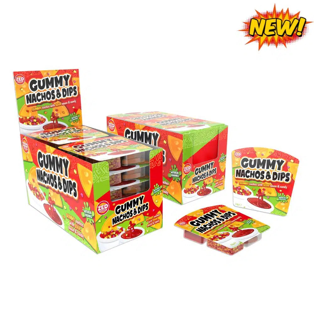 Zed Gummy Nachos & Dips 12x51g