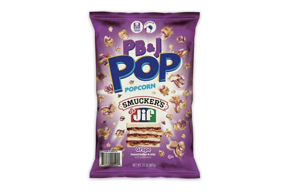 PB&J Peanut Butter & Grape Popcorn 12 x 149g USA (1 + 1 Gratis)