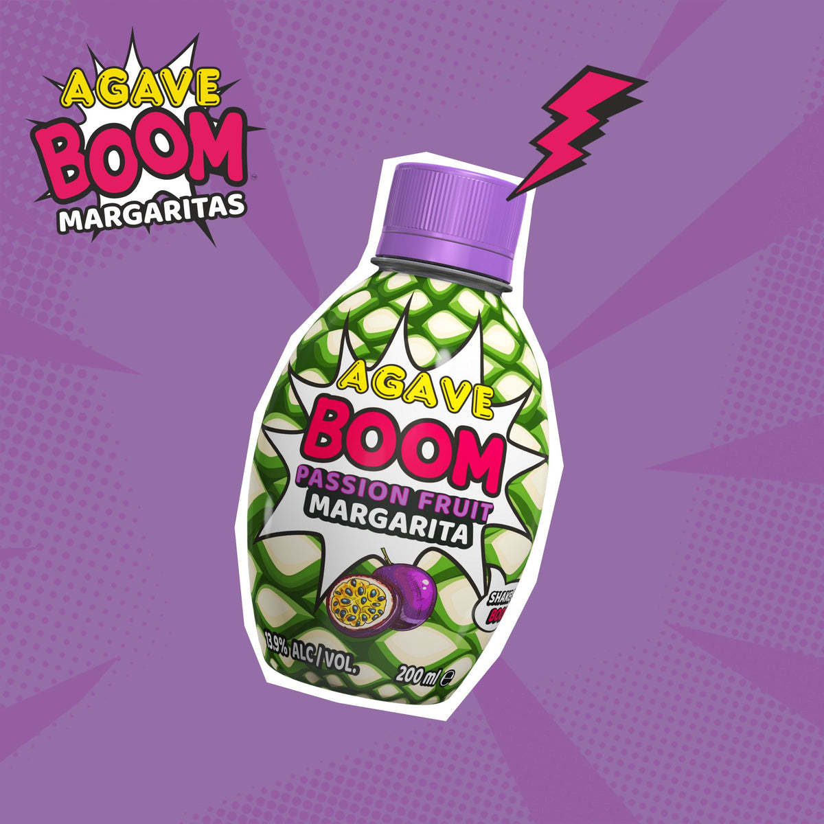 Agave Boom Margarita Passion Fruit 12x200ml 13.9% ALC