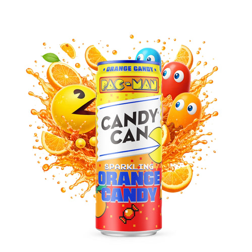 Candy Can x Pac-Man Sparkling Orange Candy 330ml - sinaasappel frisdrank inkopen