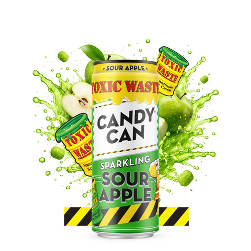 Candy Can x Toxic Waste Sparkling Sour Apple 330ml - zure frisdrank inkopen