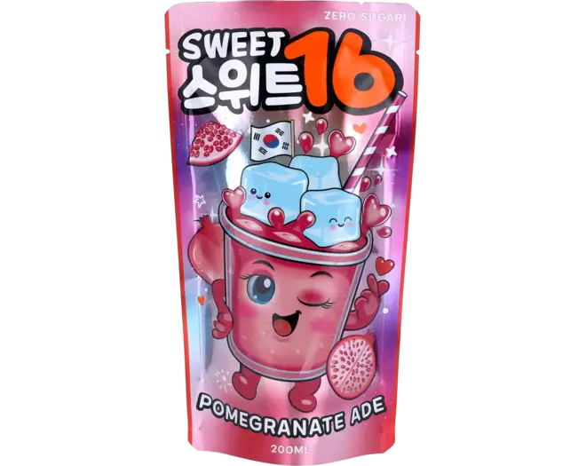 Sweet16 Pomegranate Ade (Zero Sugar) with Sweeteners 10x200ml (Korean)