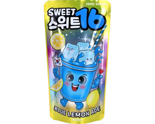Sweet16 Blue Lemon Ade (Zero Sugar) with Sweeteners 10x200ml (Korean)