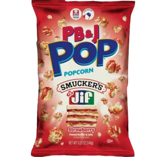 PB&J Peanut Butter & Strawberry Popcorn 12 x 149g USA 1 + 1 Gratis (72 Case Pallet Deal)