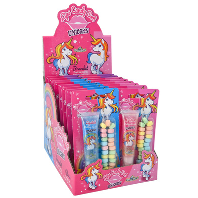 Funny Candy Unicorn Lipgloss & Bracelet 18x31g