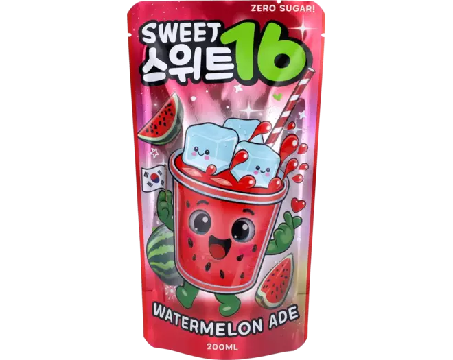 Sweet16 Watermelon Ade (Zero Sugar) with Sweeteners 10x200ml (Korean)